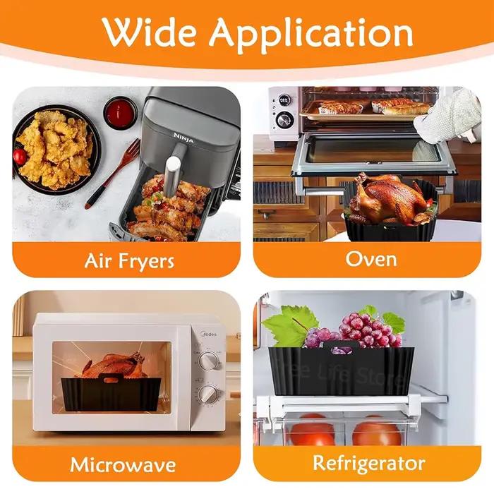 Moule en Silicone pour Friteuse à Air Compatible Ninja AF180EU AF181 Philips HD9270 Accessoires de Cuisine Sain et Savoureux