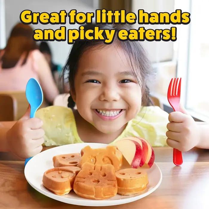 Mini gaufrier animal forme antiadhésive crêpes gaufres enfant adulte cadeau festif petit déjeuner original