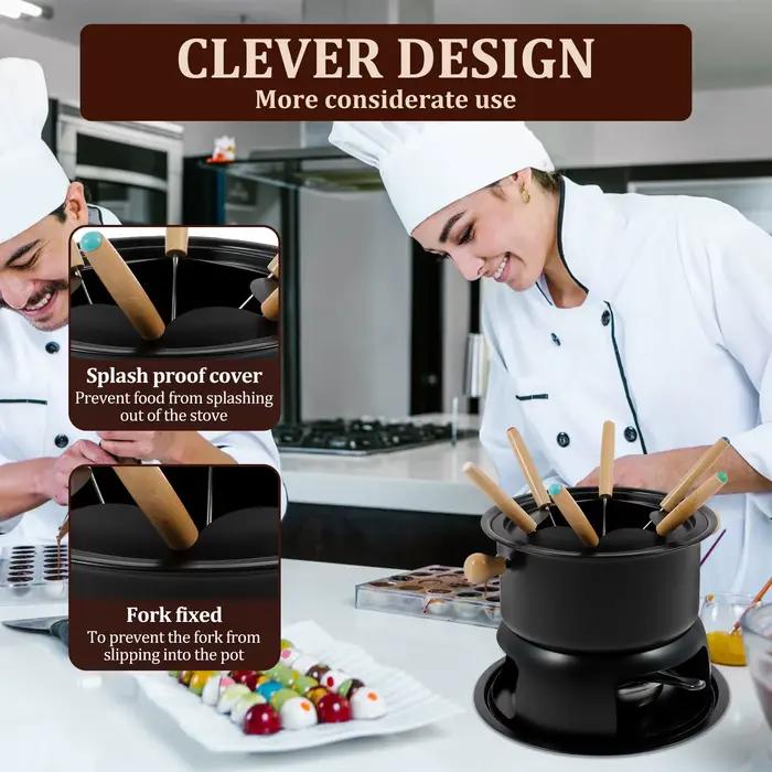Kit de fondue polyvalent pour fondue au fromage et chocolats