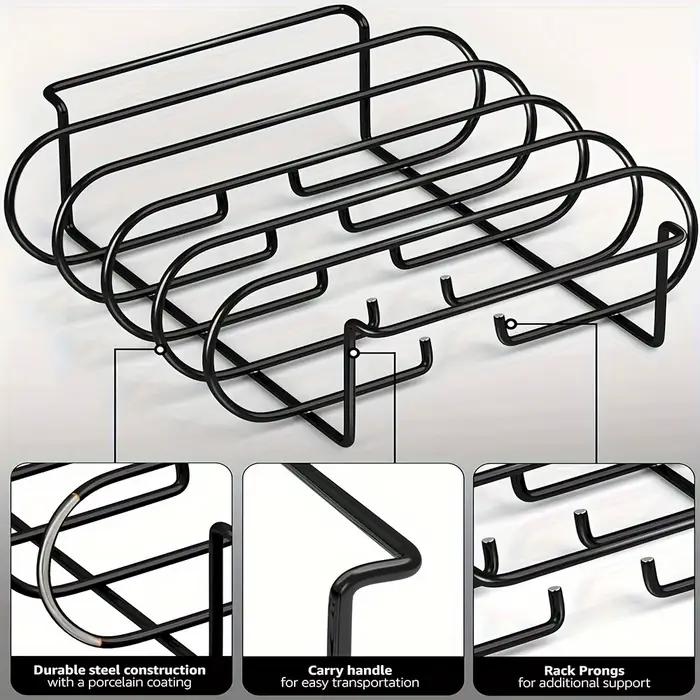 Support à côtes en acier inoxydable pour barbecue