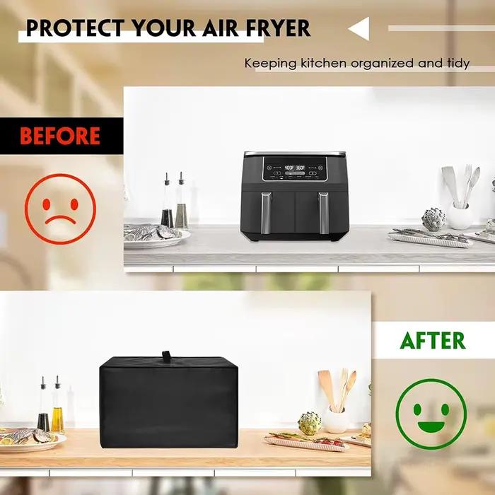 Housse de protection pour friteuse à Air résistante à la chaleur étanche à la poussière pour Ninja AF400EU AF500EU en nylon 420D moderne avec poignée pratique pour rangement facile et compatibilité avec divers modèles de cuisine