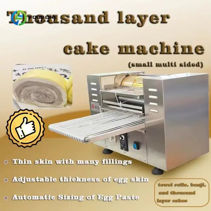 Machine à Crêpes Automatique Commerciale pour Mini Mille-Feuilles et Crêpes Plateau de Cuisson Inclus Haute Performance et Facilité d'Utilisation Occasions Spéciales et Boulangerie