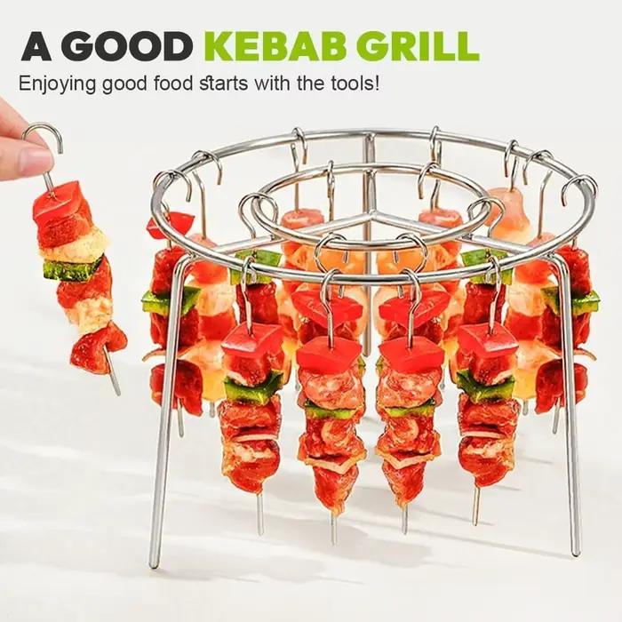 Support de brochettes en acier inoxydable pour friteuse à air