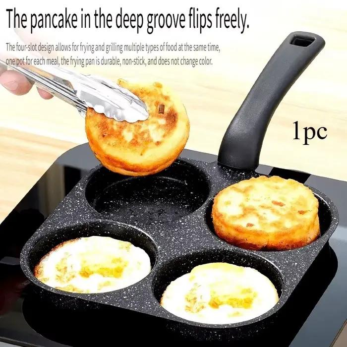 Poêle antiadhésive 4 tasses pour œufs et crêpes