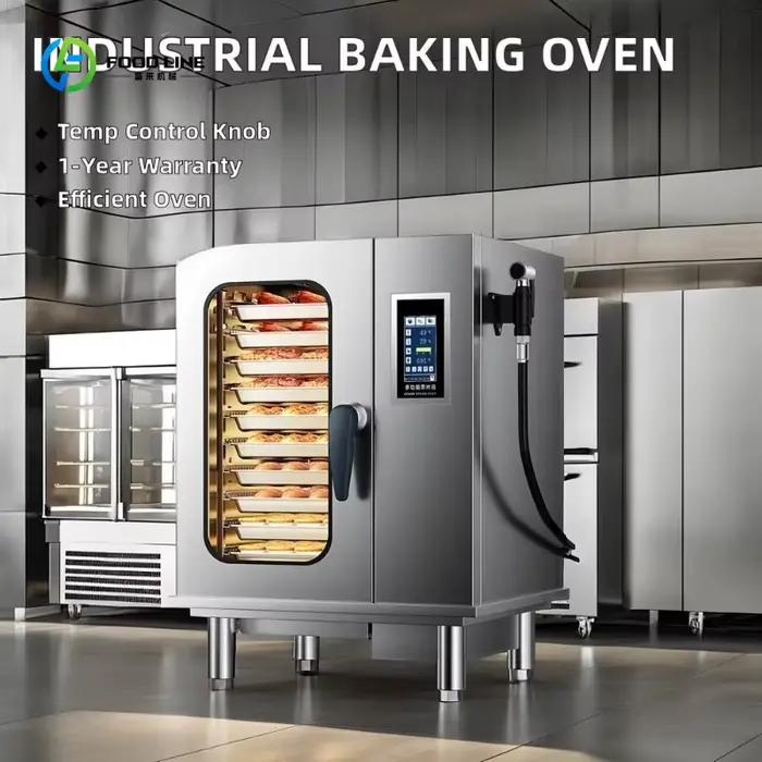 Four à convection électrique professionnel à vapeur personnalisable 10 plateaux grand format pour cuisine et boulangerie occassions spéciales