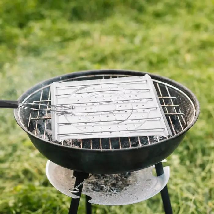 Grille-pain de camping avec poignée en plastique