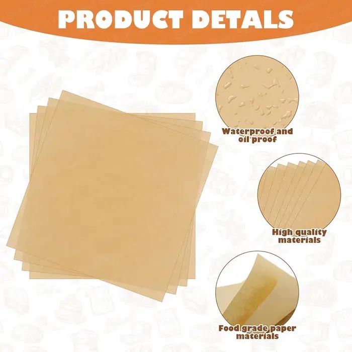 Feuilles de papier sulfurisé pré-découpées pour four