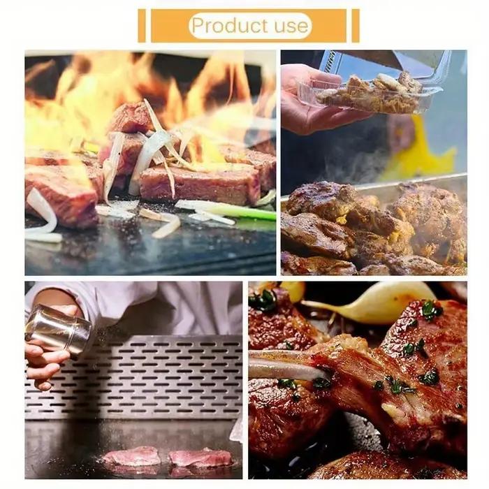 Kit d'accessoires de gril professionnel en acier inoxydable, grattoir à spatule, flipper plat, spatule à steak, spatule à friture, plaque de cuisson, accessoires de cuisine pour barbecues et pâtisseries occasions spéciales