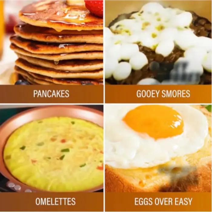 Poêle à crêpes pliable double face