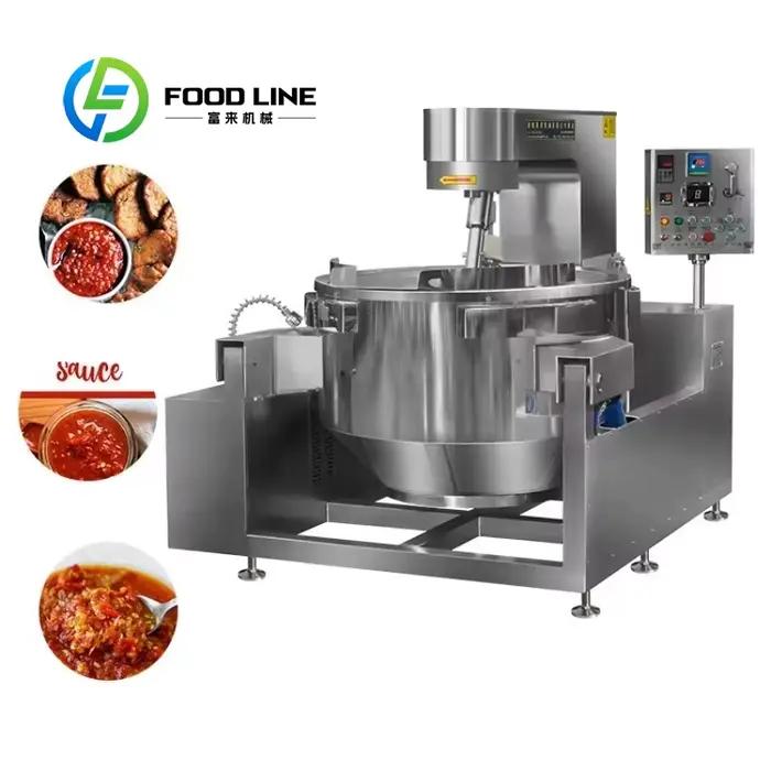 Marmite de cuisson automatique industrielle personnalisée avec agitateur pour le traitement des aliments de confiture de fruits