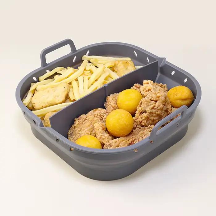 Doublures carrées de friteuse à Air en Silicone réutilisables panier facile à nettoyer pour friteuses à Air de 5.8 à 8 Qt écoresponsables occassions quotidiennes et évènements familiaux