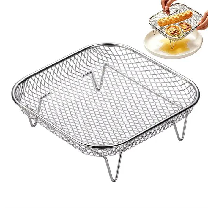 Grille de friteuse à air en acier inoxydable empilable