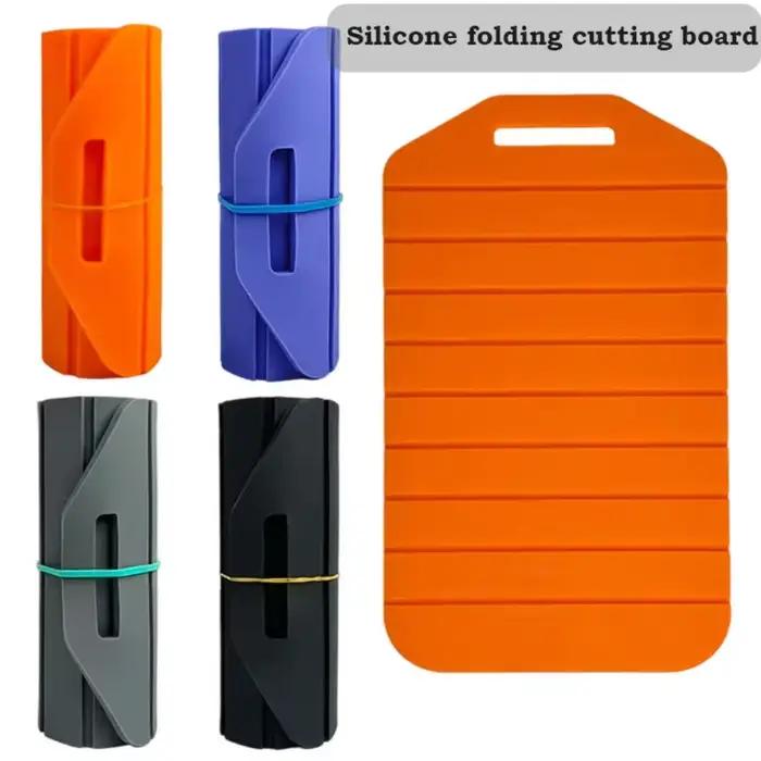 Planche à découper pliable double face pour cuisine, maison, camping et comptoir d'appartement en plastique respectueux de l'environnement pour usage multiforme et facile à nettoyer