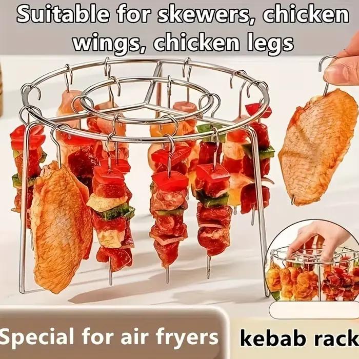 Support vertical pour frites et brochettes pour une cuisson uniforme