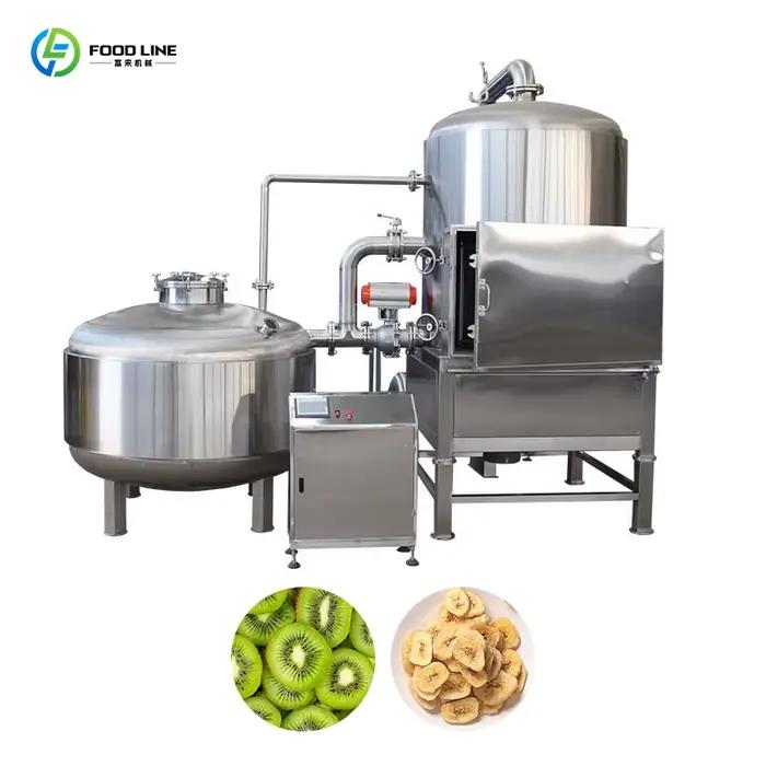 Friteuse torsadée de copeaux de banane/Machine à frire sous vide à grande vitesse pour l'efficacité/Machine