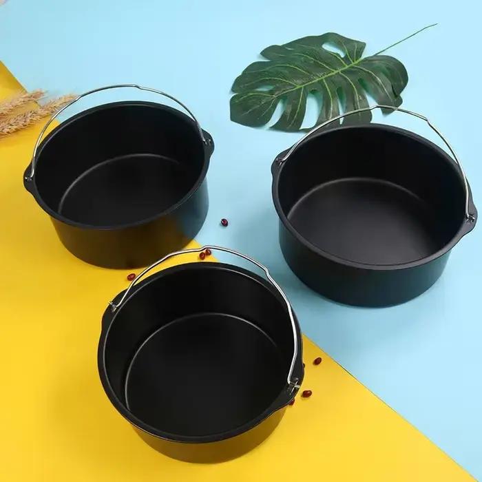 Panier de cuisson rond antiadhésif pour four à friteuse à Air de 6/7/8 pouces