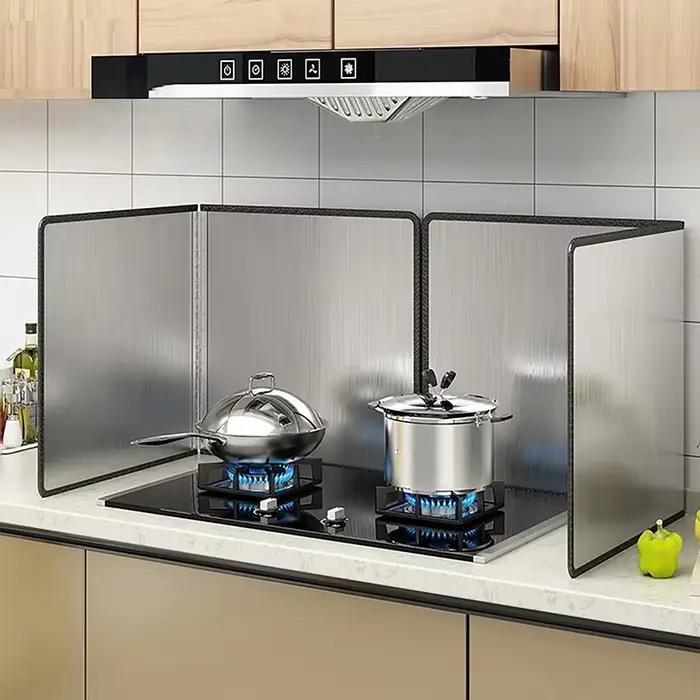 Plaque de déflecteur de cuisinière à gaz de cuisine pliable