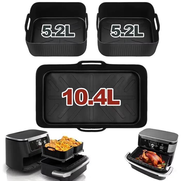 Moule en silicone pour friteuse à air ninja foodi flex 10 4l af500 et cosori 10l accessoire pour cuisine sans effort et facile à nettoyer occasions familiales et amicales