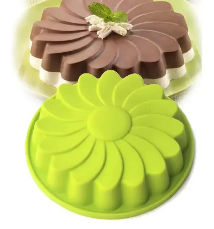 Moule à gâteau rond en mousseline de soie et Silicone