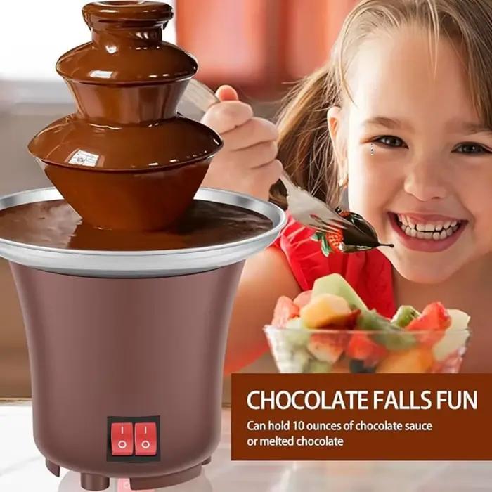 Electric Chocolate Fondue Fountain 3-Layer DIY Waterfall Melts