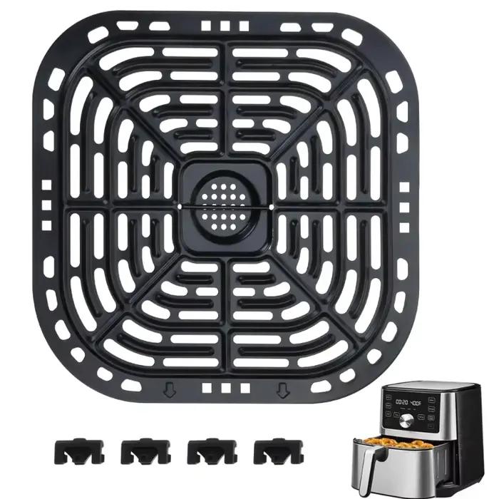 Poêles à gril pour friteuse à Air 4 litres, plaque carrée en acier inoxydable C4DA