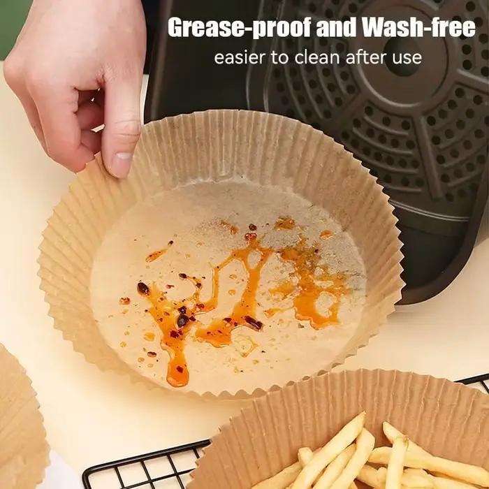 Papiers de cuisson jetables pour friteuse à air - 100 pièces
