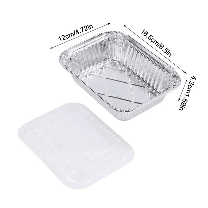 10/20/30/50 pièces feuille d'aluminium gril poêles d'égouttement avec couvercles pour grilles de barbecue rôtissage