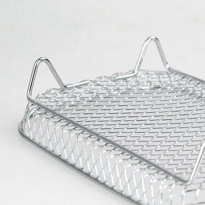 Four ABKJ-13-Piece de friteuse d'air a placé avec le T1 empilable de grillage de 3 niveaux pour la cuisine à la maison 19X13cm