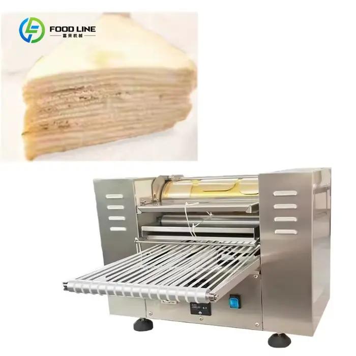 Machine à Crêpes Automatique Commerciale pour Mini Mille-Feuilles et Crêpes Plateau de Cuisson Inclus Haute Performance et Facilité d'Utilisation Occasions Spéciales et Boulangerie