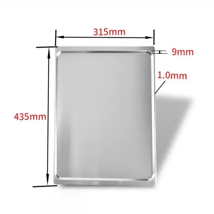 Plateau rectangulaire en aluminium antiadhésif à chauffage uniforme 315*435mm