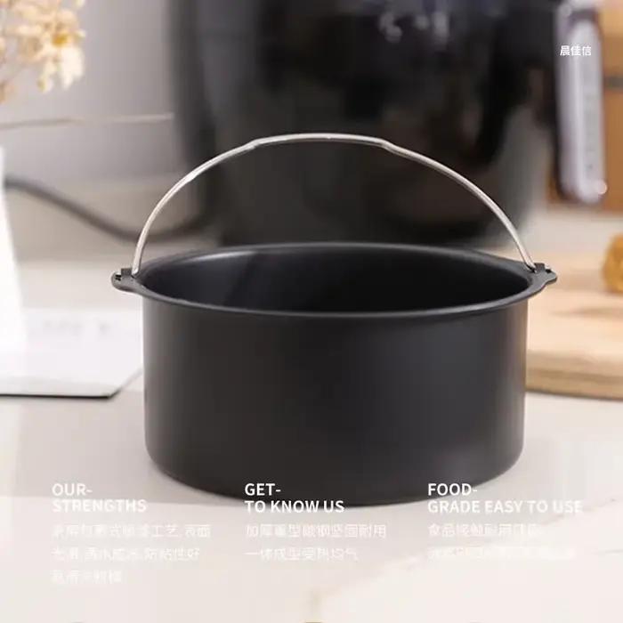Panier de cuisson rond antiadhésif pour four à friteuse à Air de 6/7/8 pouces