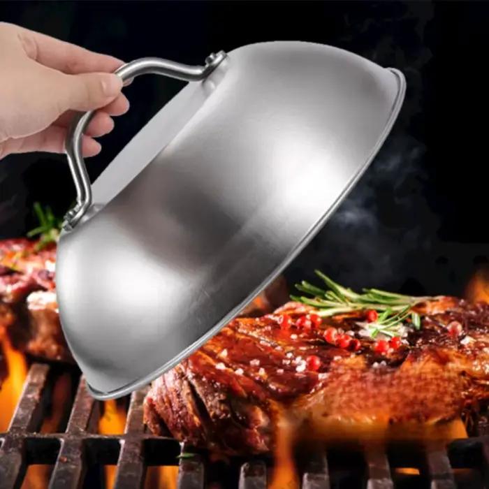 Couvercle de raclette de four en acier inoxydable