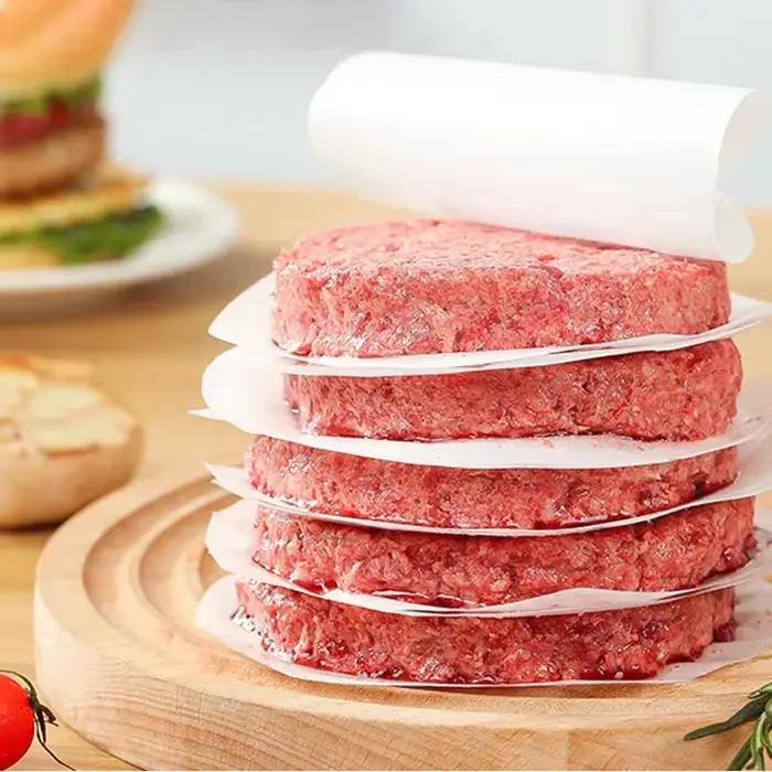 100 feuilles de papier sulfurisé rondes pour burgers