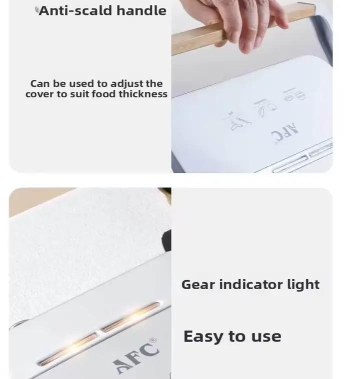 Grille de cuisson électrique automatique double face en fonte sans fumée pour steaks et autres viandes usage domestique occassions spéciales cuisine professionnelle