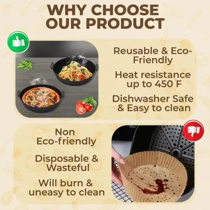 Plateau de cuisson en Silicone pour friteuse à Air