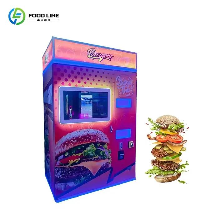 Distributeur automatique de frites et de poulet frit FOODLINE personnalisé à air chaud, machine de vente automatique multifonctionnelle avec écran tactile haute définition, système de paiement flexible pour espaces commerciaux, événements et lieux de loisirs