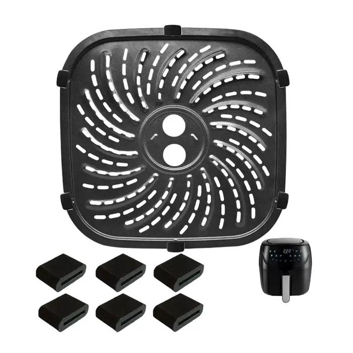 Poêle à griller conçue pour s'adapter à la friteuse à air PowerXL Pro 6 QT avec revêtement émaillé et système de protection des parois internes