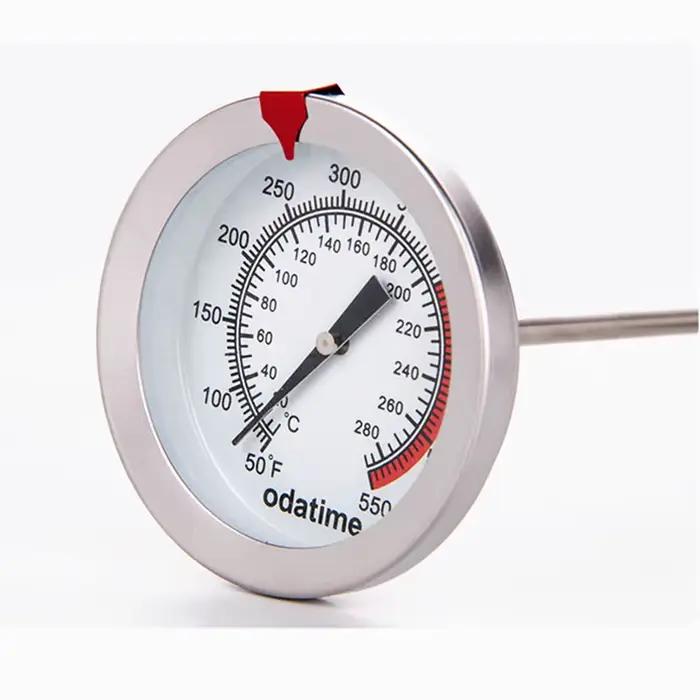 Odatime 40/50CM thermomètre en acier inoxydable pour viande eau BBQ gril four cuisine