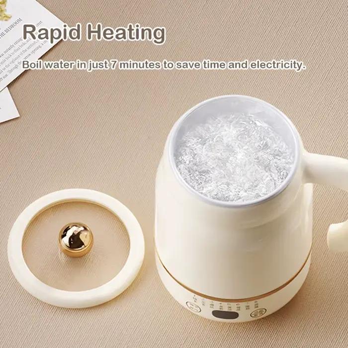 Mini Marmite Electrique Portable Chauffe Rapide Tasse Bouillir Eau Soupe Congee Mijoteuse Thermostatique Theiere Chauffe-Cafe Occasions Speciales