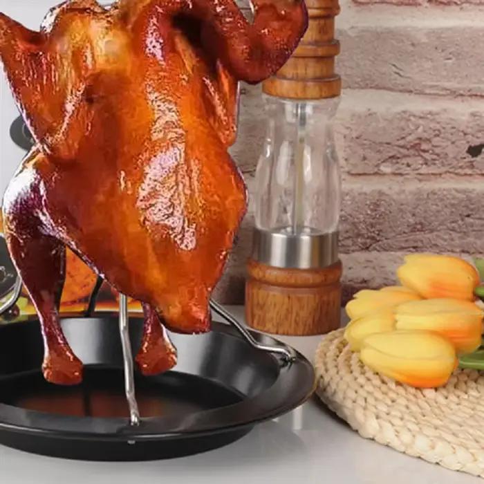 Grille à rôtir pour poulet avec feuille de cuisson antiadhésive
