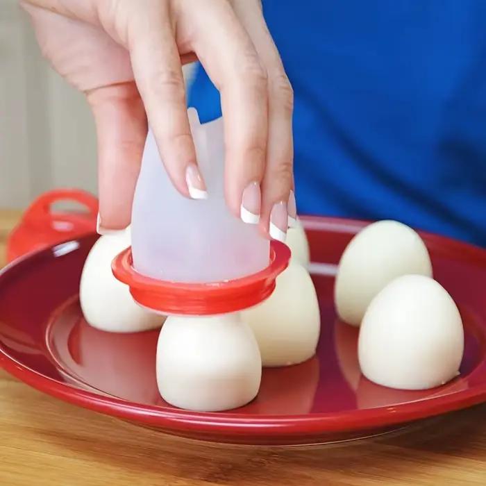 Poachers à œufs en silicone de 6 pièces – Tasses de cuisson antiadhésives résistantes à la chaleur